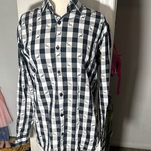 Jared Lang Black and White Checkered Women's Shirt